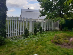 Забор из евроштакетника с забивными столбами 25 метров фото в Кубинке